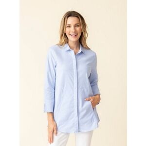 HABITAT Hidden Placket Shirt Light Blue Size XL NWOT